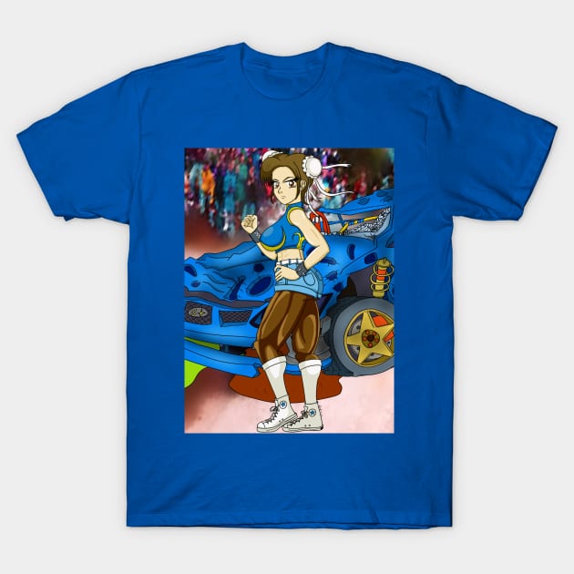 Chun Li vs Subaru T-Shirt by studiomogura